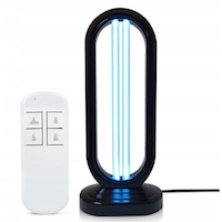 Lampa UV-C sterilizatoare, 38W, neagra, cu telecomanda, timer ajustabil, pentru spatii de pana la 40mp