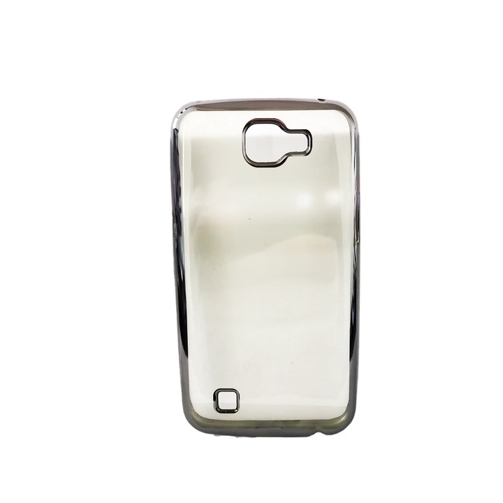 Кейс Съвместим с Samsung Galaxy A3, G-tech, силикон, галванична рамка, сребрист