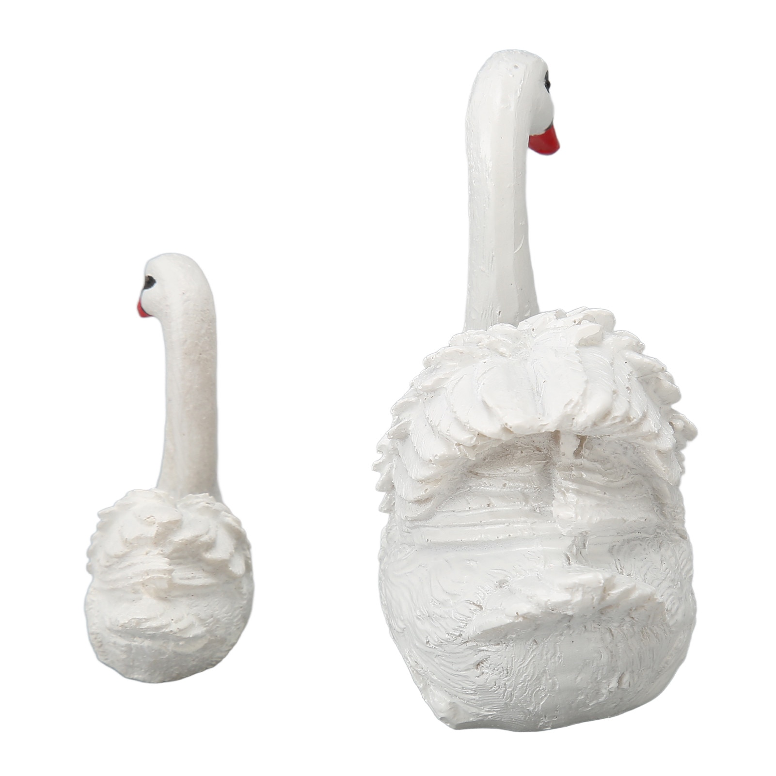Set 2 Lebede decorative, Zeaicos, Rasina, 6 x 5 cm / 10 x 9.5 cm