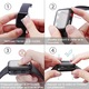 Carcasa de protectie din PC cu protectie din sticla temperata pentru Apple Watch Series 3/2/1 38mm, subtire, rezistenta la zgarieturi, Silvery