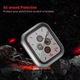 Carcasa de protectie din PC cu protectie din sticla temperata pentru Apple Watch Series 3/2/1 38mm, subtire, rezistenta la zgarieturi, Silvery