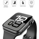 Carcasa de protectie din PC cu protectie din sticla temperata pentru Apple Watch Series 3/2/1 38mm, subtire, rezistenta la zgarieturi, Silvery
