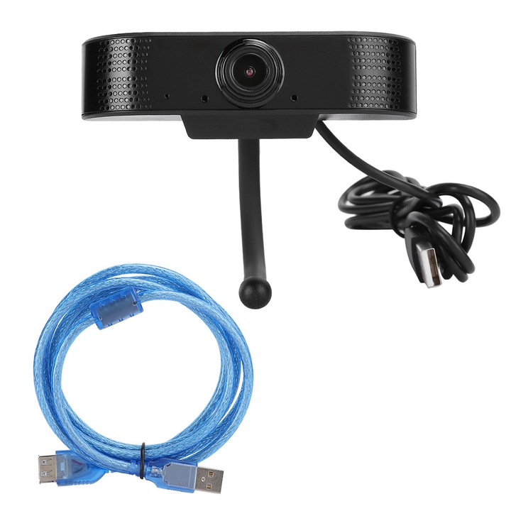 Уеб камера Zeaicos CU1 2MP 1080P HD, вграден микрофон, 1.5м магнитен удължителен кабел, съвместима с Windows и Android TV