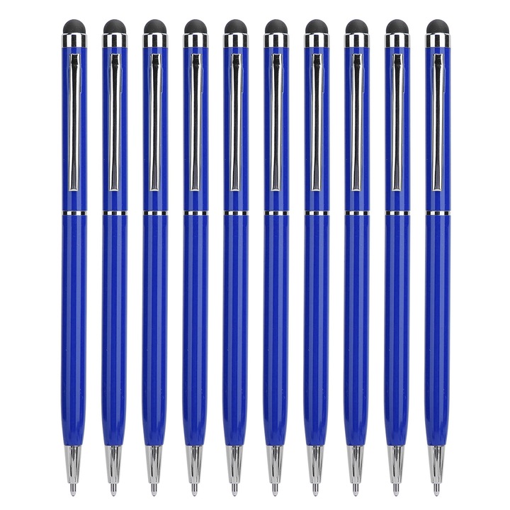 Stylus metalic Zeaicos, set 10 bucati, 4 culori, 13.5cm