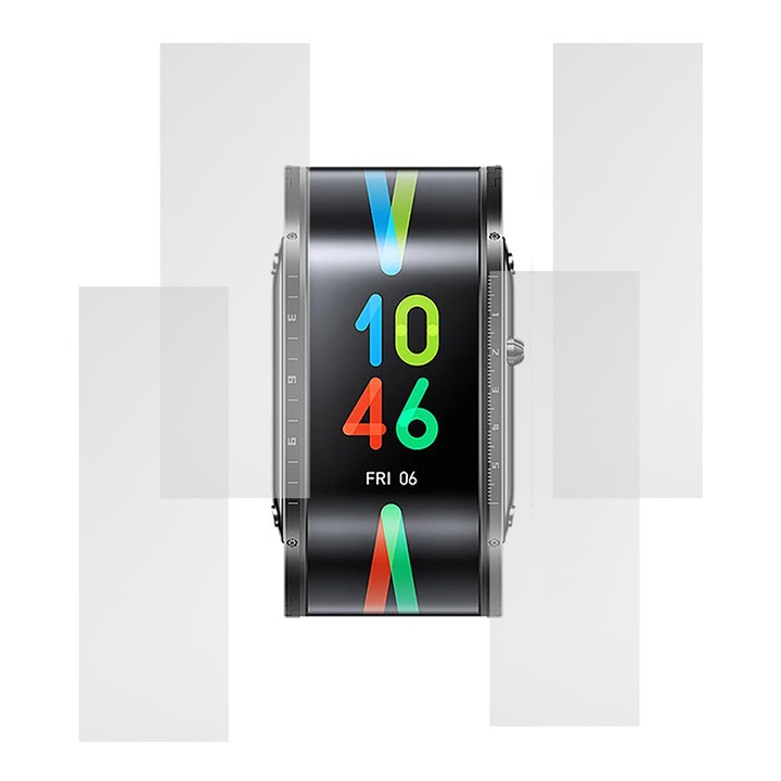 Set 4 x Folie compatibila cu ZTE nubia Watch, Mata InvisiFlex, Anti-Reflexii, Anti-Stralucire, Protectie ideala, Atingere fina, Proprietati regenerabile, Acoperire oleofoba, Tehnologie ULTRA HD