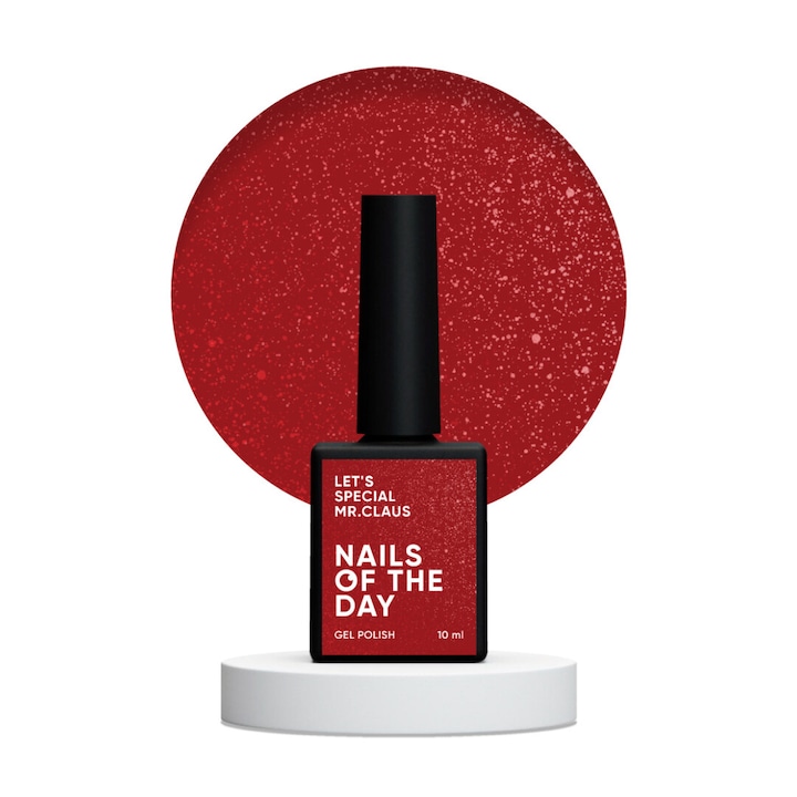 Oja hibrida LAKIERY Let's Special Mrs. Claus, rosie cu glitter, 10 ml