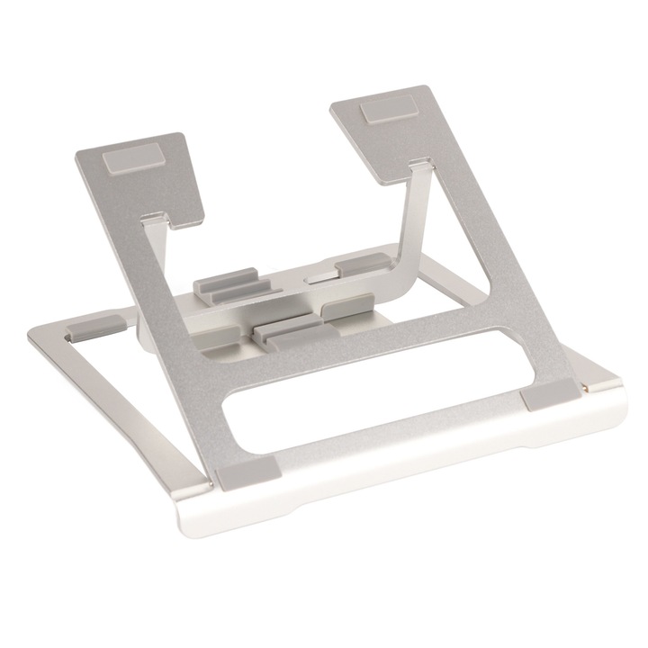 Suport pliabil pentru tableta Zeaicos, aluminiu, 8 unghiuri ajustabile, 5-14 inch