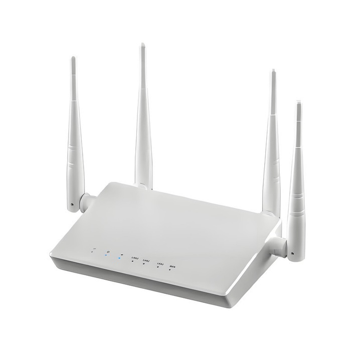 Vezeték nélküli router Tachyon Swift N300X4, 4 antenna, 300Mbps, fehér ...
