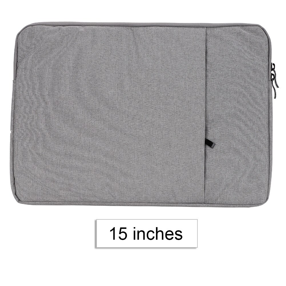 Carmdering, husa pentru laptop in nylon si suede, 2 straturi, ultra-subtire, buzunar frontal, EMAG-FG-BSTY00515896, gri deschis, 15 inch