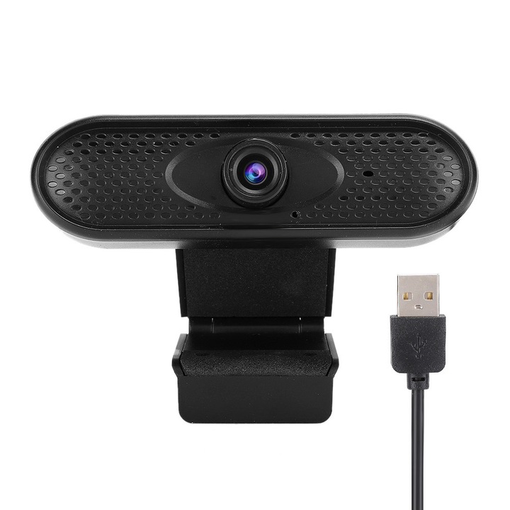 Уеб камера HD Zeaicos 720P, Plug and Play, черна, ABS
