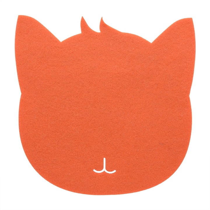 Mouse Pad Antistatic din Fleece in Forma de Pisica, Zeaicos, 20x20x0.3cm, Multicolor