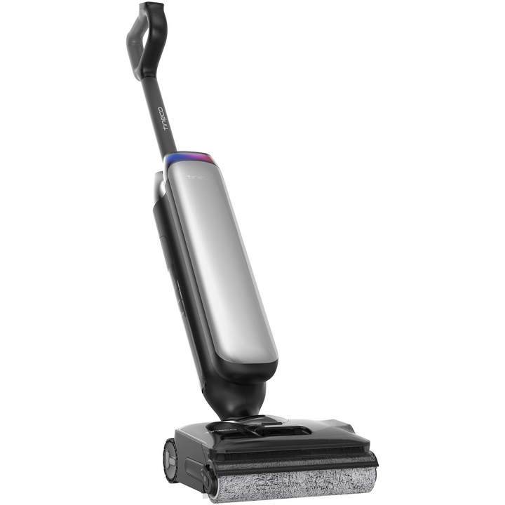 Aspirator vertical cu spalare Tineco Floor One S9 Artist Premium, 230 W, aspirare (uscat/umed), autonomie pana la 50 de minute, 30 V, WiFi, argintiu