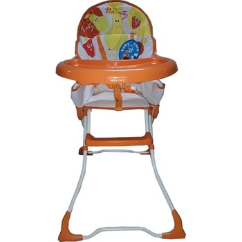 Scaun de masa pentru copii si bebe Baby Care™ ,pliabil, centura de siguranta, sezut comfortabil, masuta detasabila, Portocaliu Scaun de masa pentru copii si bebe Baby Care™ ,pliabil, centura de siguranta, sezut comfortabil, masuta detasabila, Portocaliu