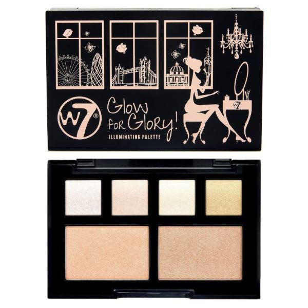Paleta Profesionala Cu 6 Nuante pt. Iluminare,Contur W7 Glow For GLORY