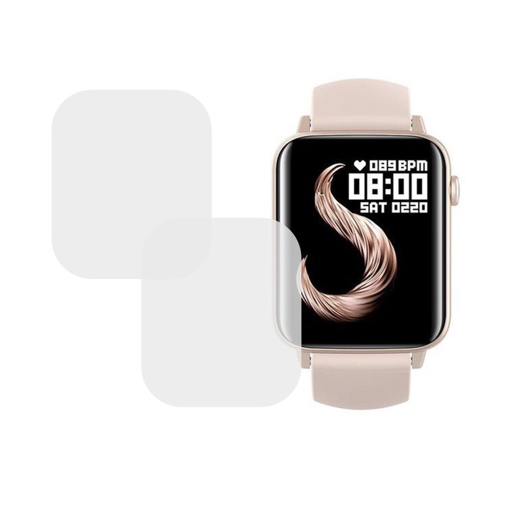 Set 2 x Folie compatibila cu Doogee CS3, InvisiFlex Full Glue, Silicon hydrogel regenerabil, Anti soc si anti spargeri, SlimLine NanoShield, Transparenta