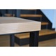 Taburet din lemn cu cadru metalic LOFT, Specwood 30x30x46 cm, modern suport flori, masuta decorativa sau taburet mic - Lemn De Fag