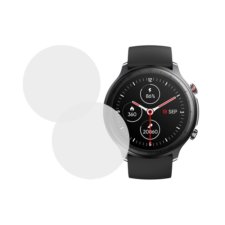 Set 2 x Folie compatibila cu Doogee CR1 Pro, InvisiFlex Full Glue, Silicon hydrogel regenerabil, Anti soc si anti spargeri, SlimLine NanoShield, Transparenta