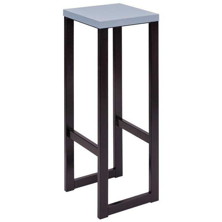 Scaun Loft, Spec-Wood, lemn natural, metal negru, 30x30x90 cm