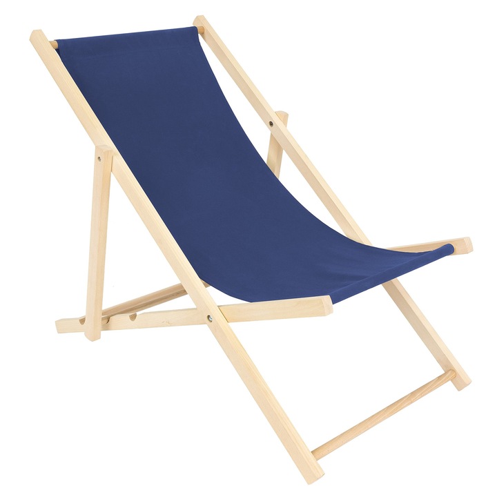Sezlong pliabil din lemn, Specwood, cu 3 pozitii de reglare, material rezistent, 120x57,5cm - Marina