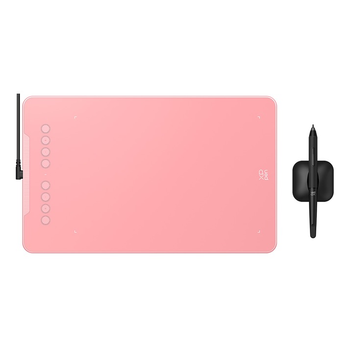 Grafikus tábla XP-PEN Deco 01v3, 10x6,25", TILT, OTG + Android, 8 gomb, 16384 nyomásszint, Artrage LIte, Glove, Pen-Stand, 8 tartalék hegy, védőfólia