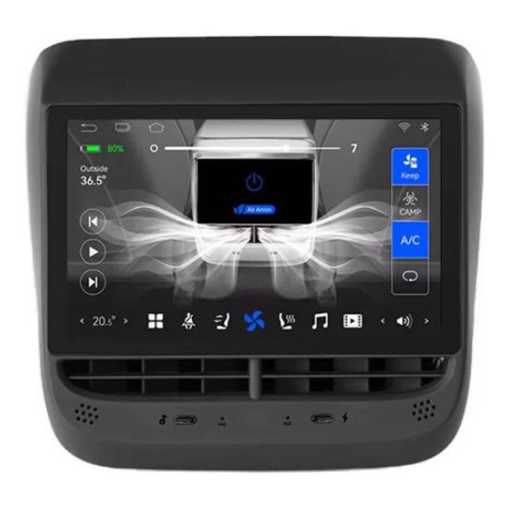 TRB, 7, 2″ Tesla Model 3/Y hátsó, szórakoztató multimédiás kijelző, klímavezérlős kijelző Android támogatással