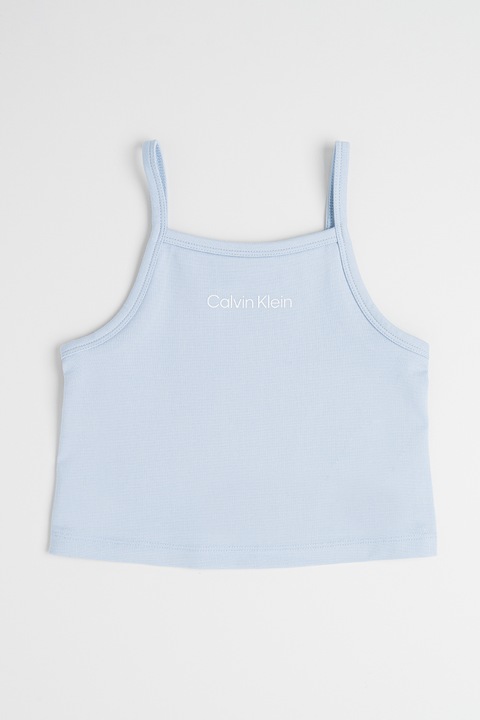 CALVIN KLEIN, Szögletes nyakú top, Világoskék