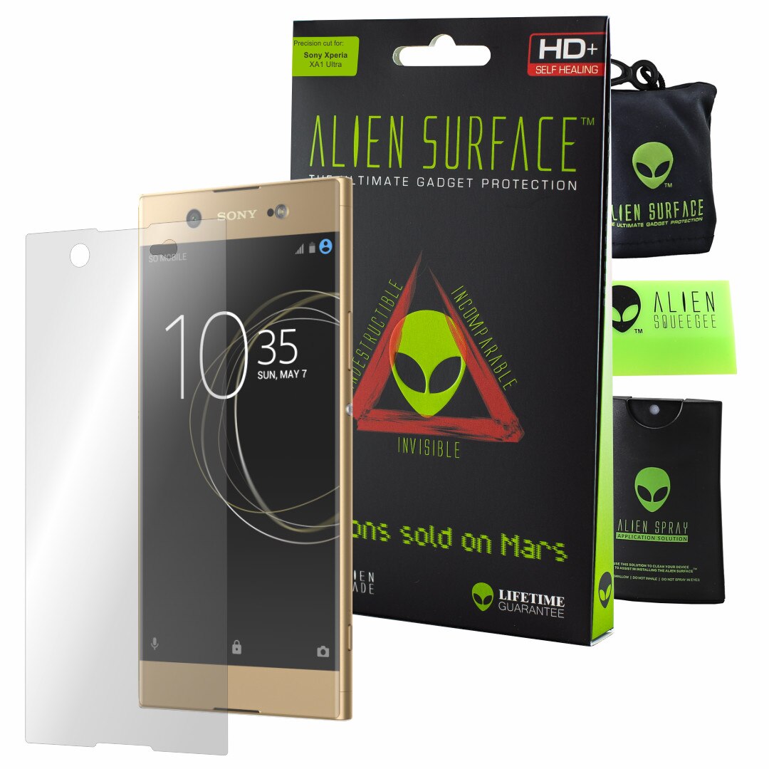 Folie Alien Surface HD, Sony Xperia XA1 Ultra, protectie ecran + Alien Fiber cadou