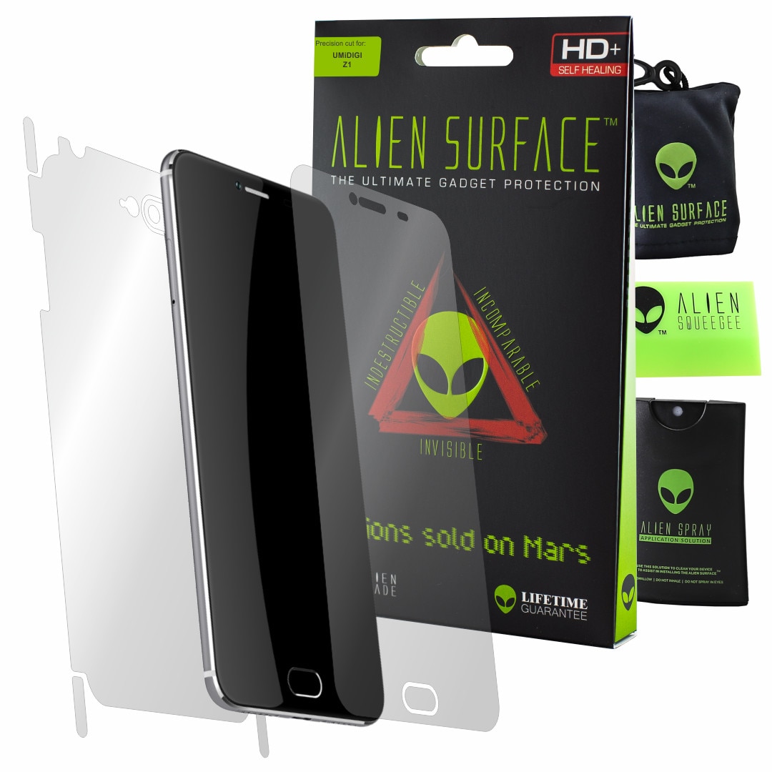 Folie Alien Surface HD, UMiDIGI Z1, protectie ecran, spate, laterale + Alien Fiber Cadou