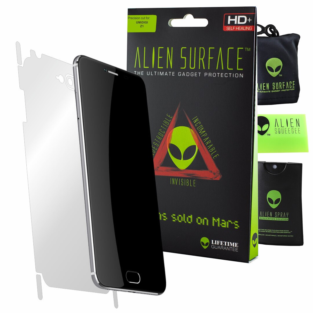Folie Alien Surface HD, UMiDIGI Z1, protectie spate, laterale + Alien Fiber cadou
