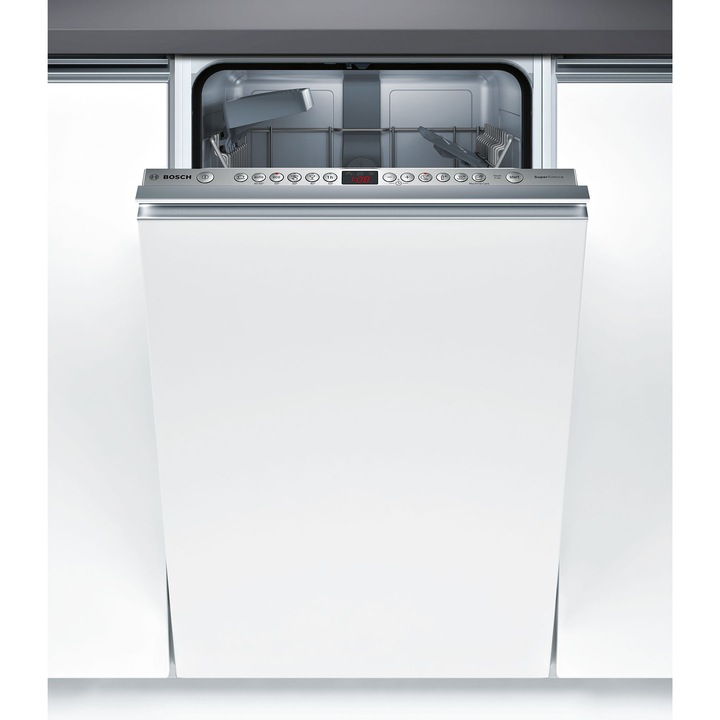 Bosch SPV46IX07E Serie4 Teljesen beépíthető mosogatógép, 45cm, 9 terítékes, 6 Program, AquaStop, E energiaosztály