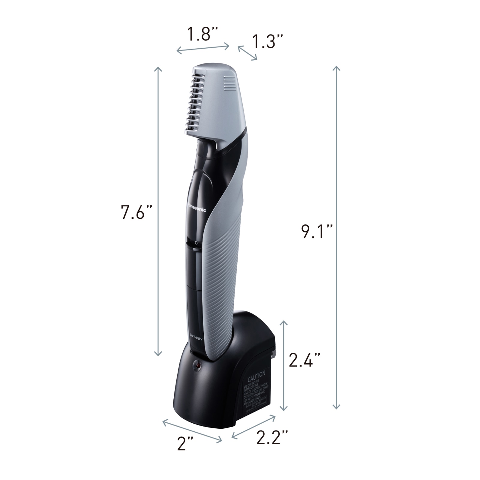 Trimmer pentru accesoriu zone lavabil, corporal pentru parul ER-GK60-S503, Panasonic sensibile, Argintiu