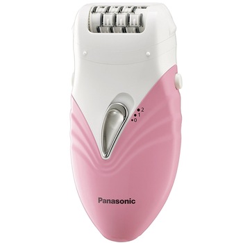Epilator Panasonic ES-WS14-P503, 24 pensete, Doua accesorii, Cap pivotant, Doua viteze , Alb/Roz Epilator Panasonic ES-WS14-P503, 24 pensete, Doua accesorii, Cap pivotant, Doua viteze , Alb/Roz