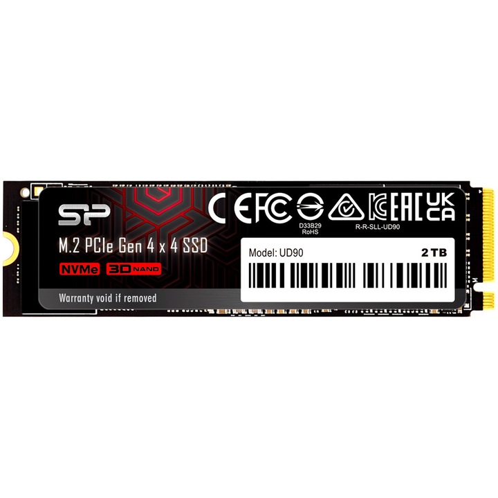 SSD Silicon Power UD90, M.2-2280, PCIe Gen 4x4, NVMe, 1TB