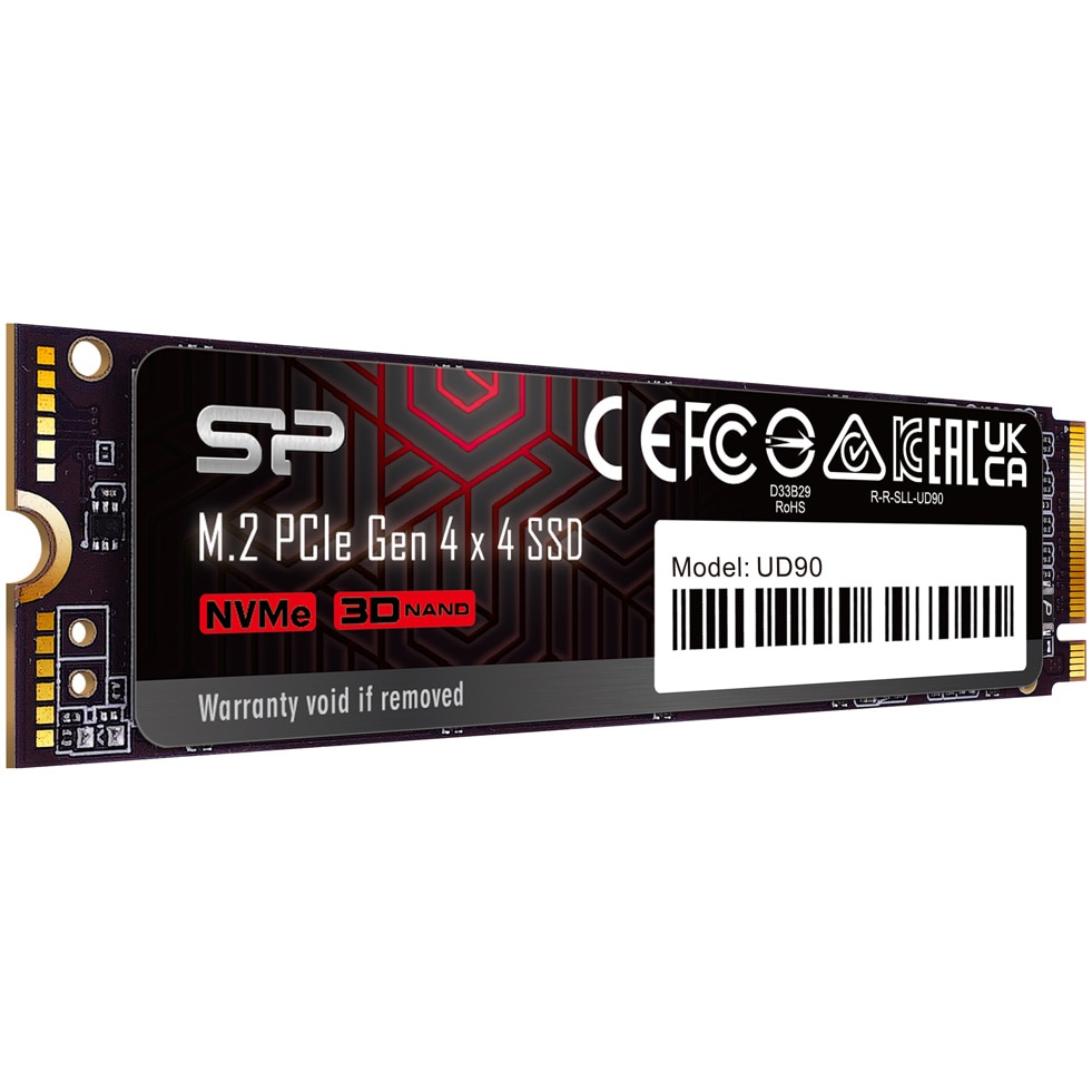 【新品】シリコンパワー SSD 1TB M.2 2280 Gen4x4 UD90 SSD Silicon Power UD90, M.2-2280, PCIe Gen 4x4, NVMe, 1TB - eMAG.ro