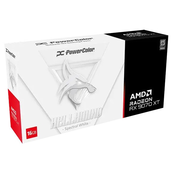 Placa video PowerColor Radeon RX 9070 XT Hellhound White