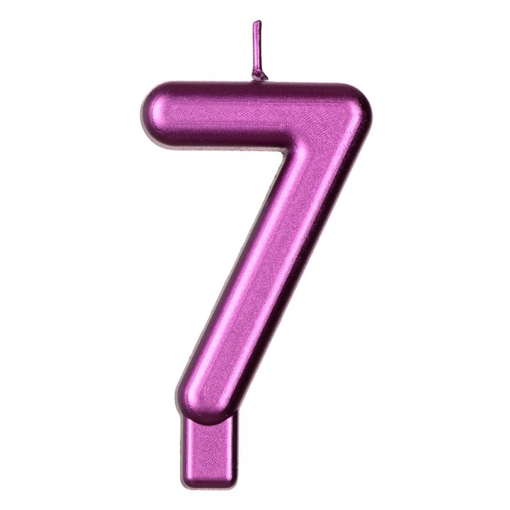 Метална фуксия Свещ за рожден ден No.7