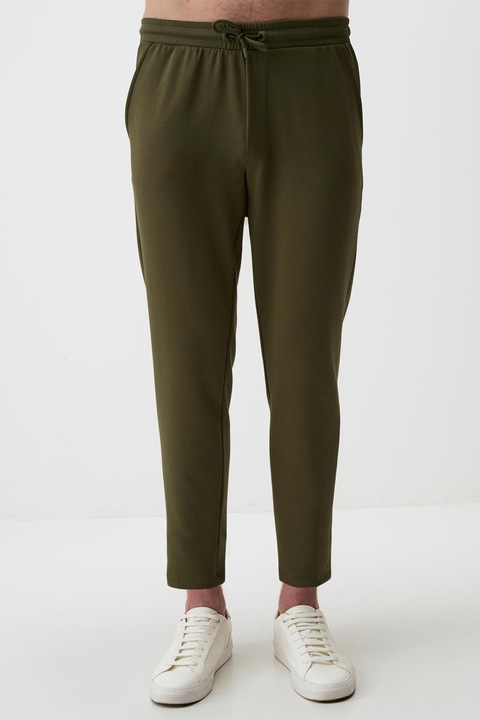 JIMMY KEY, Pantaloni slim fit de trening din amestec de modal cu buzunare laterale, Kaki