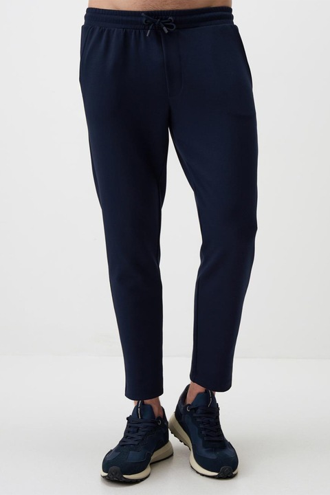 JIMMY KEY, Pantaloni slim fit de trening din amestec de modal cu buzunare laterale, Bleumarin