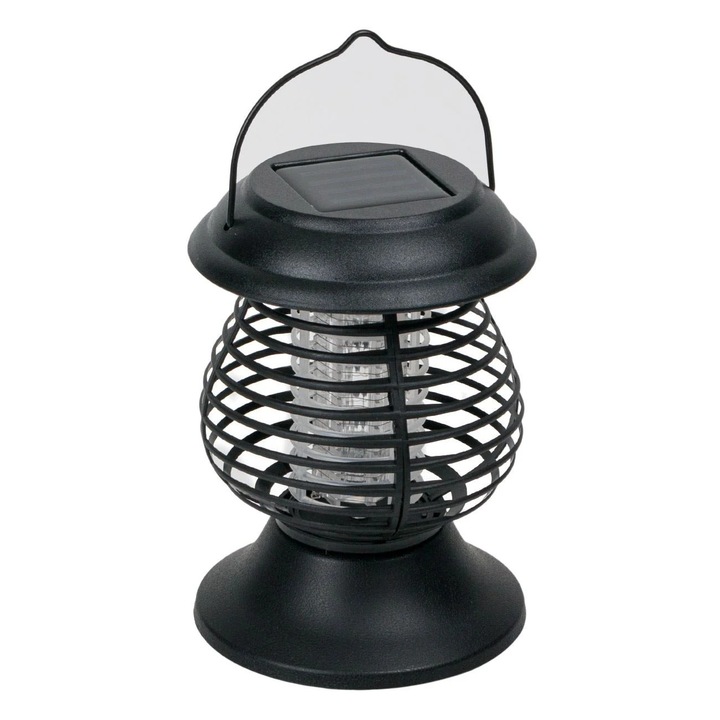 Napelemes asztali lámpa LED 1,2 V rovar elleni 2 az 1-ben fekete Ø13,5x16 cm