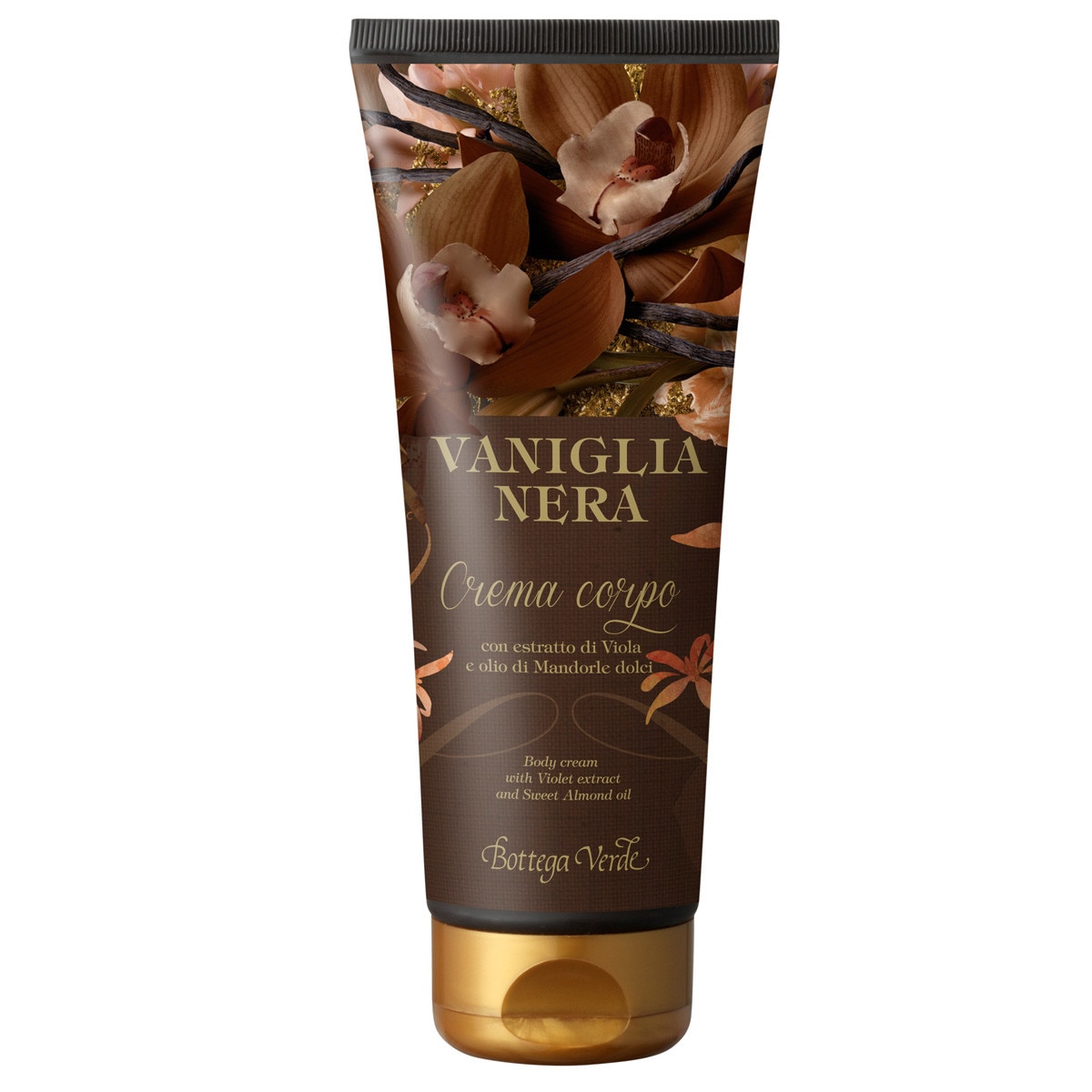 Crema de corp cu extract de vanilie neagra si unt de shea - Vaniglia Nera, 200 ML, Bottega Verde