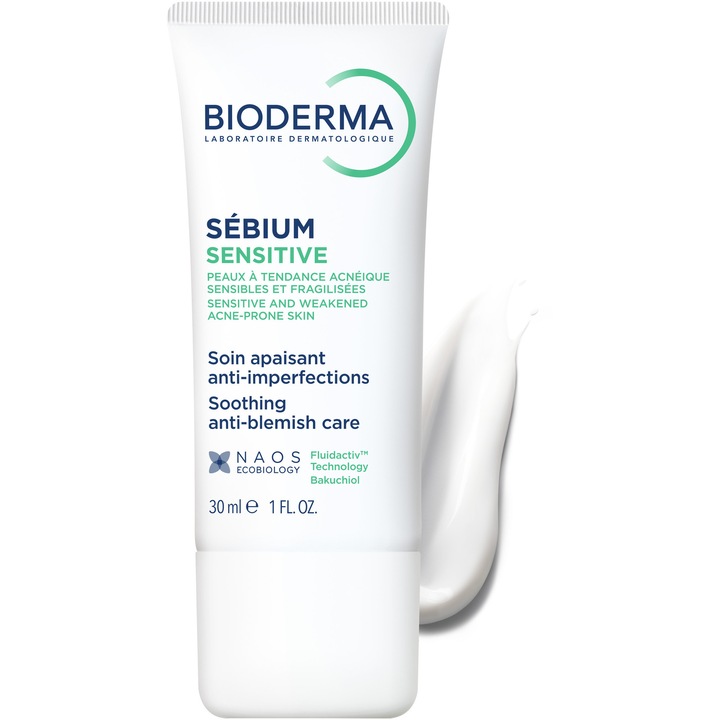 Crema de fata Bioderma Sebium Sensitive pentru ten acneic, 30 ml