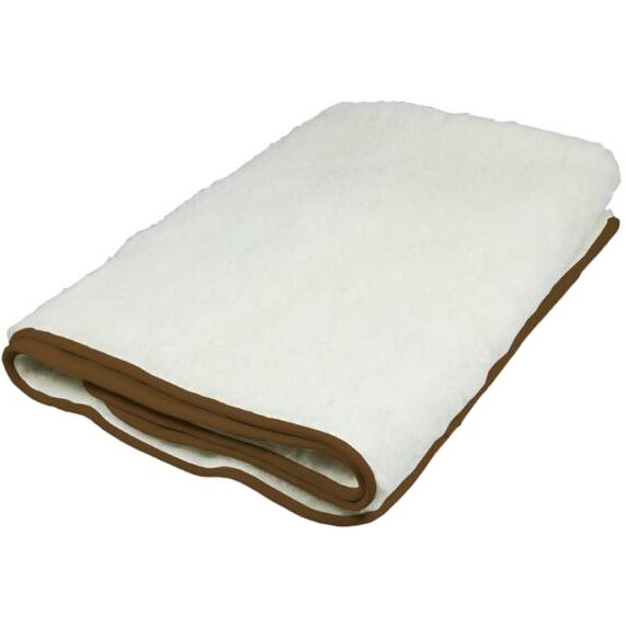 Patura electrica simpla Beper RI.403, 60W, 150 x 80 cm, lavabila, 2 nivele de temperatura, lana australiana, Alb