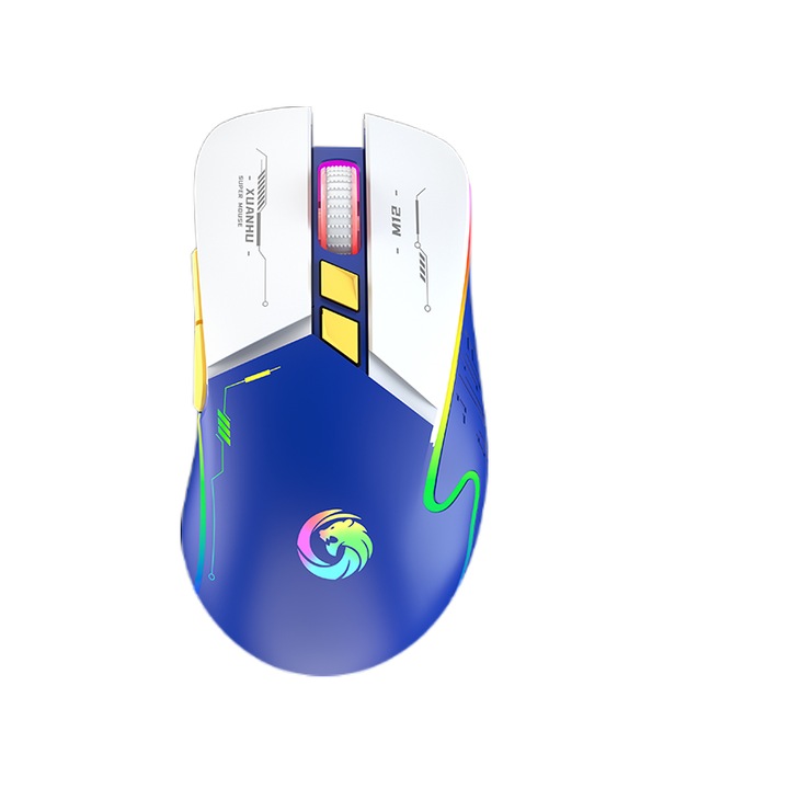 2.4G безжична геймърска мишка, RGB осветление, механичен дизайн, 500mAh, съвместима с компютър