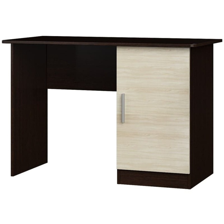 Birou Shkolnik-5 cu 1 usa, Everest, Wenge inchis, Stejar de lapte, 110x55x75 cm