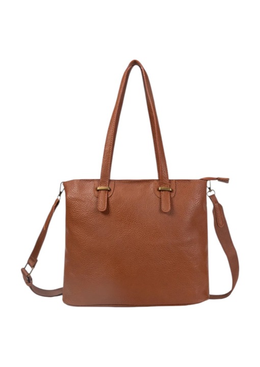 Elegáns és praktikus női táska, ökológiai bőr R240578, barna