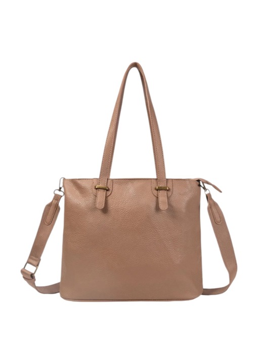 Elegáns és praktikus női táska, ökológiai bőr R240578, barack