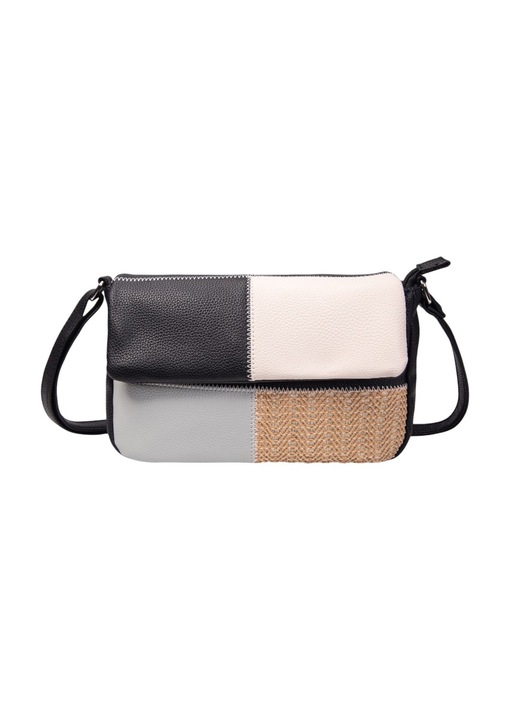 Elegáns és praktikus női táska, ökológiai bőr R240463 fekete