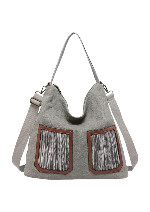 Elegáns és praktikus női táska, textil anyag, R28738 taupe