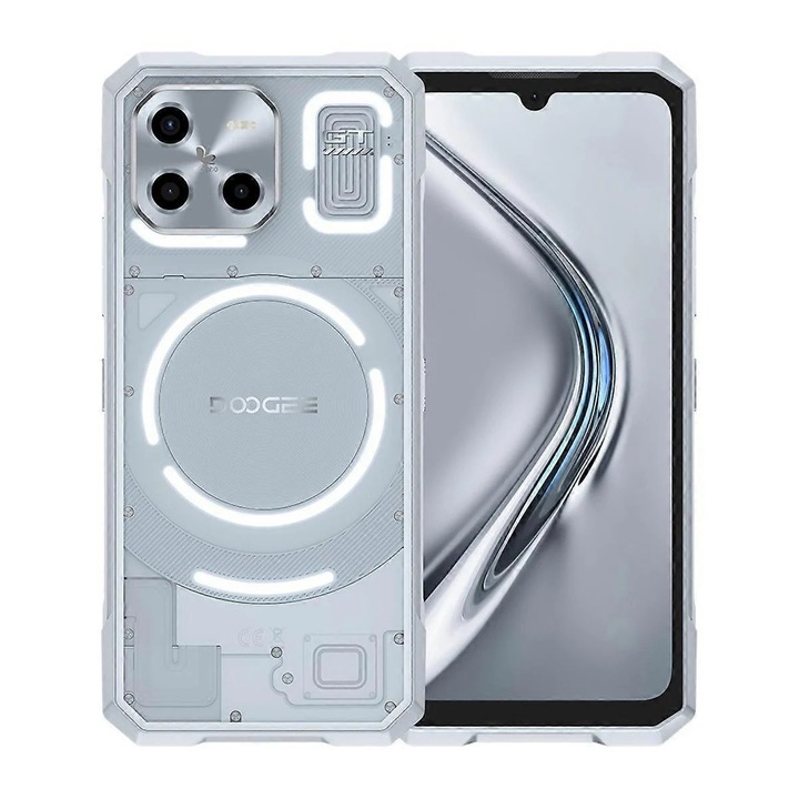 Мобилен телефон Doogee Blade GT, сребрист, 5G, 6.72" FHD+ 120Hz, 12GB RAM (12GB + 20GB разширяема), 256GB ROM, 48MP, MediaTek D7050, Android 14, 5500mAh, две SIM карти