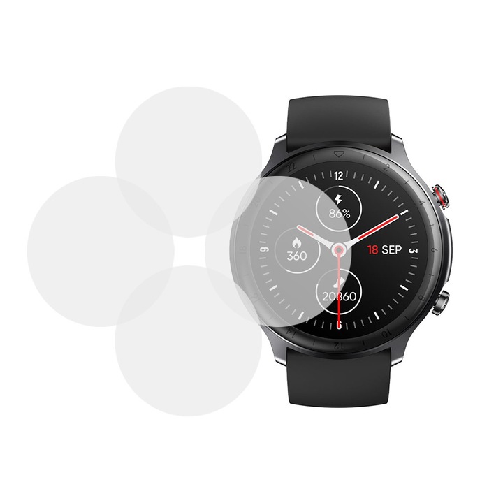 Set 4 x Folie compatibila cu Doogee CR1 Pro, InvisiFlex Full Glue, Silicon hydrogel regenerabil, Anti soc si anti spargeri, SlimLine NanoShield, Transparenta